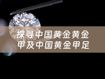 探寻中国黄金黄金甲及中国黄金甲足金的意义