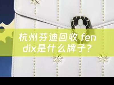 杭州芬迪回收 fendix是什么牌子？