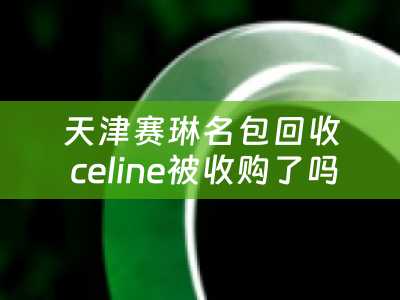 天津赛琳名包回收 celine被收购了吗？