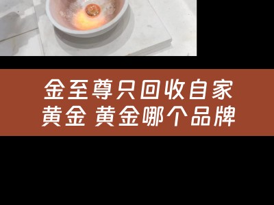 金至尊只回收自家黄金 黄金哪个品牌的金纯？